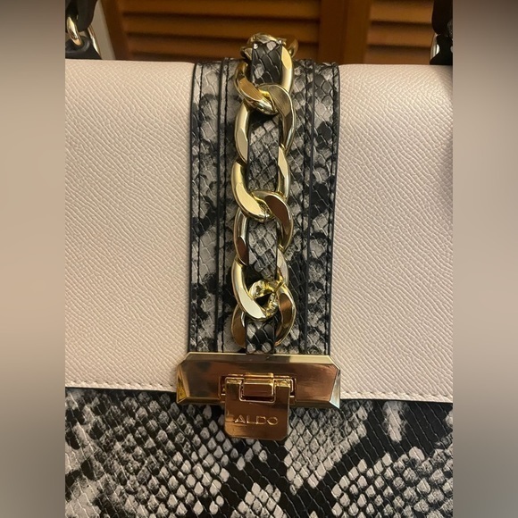 ALDO Cailla Animal Print White Top Satchel and crossbody  NEW - Picture 10 of 10
